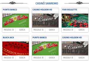 Casinò Sanremo online bonus benvenuto 520€