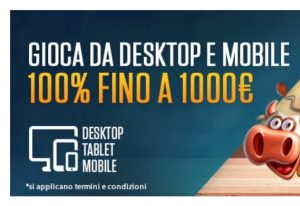 Bonus di benvenuto NetBet Casino 1000€