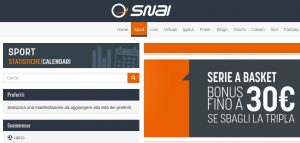 bonus registrazione SNAI