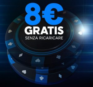 Bonus senza deposito: 8€ gratis su 888poker!